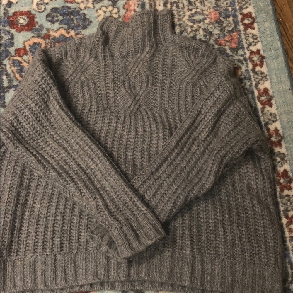 Tan mock neck sweater